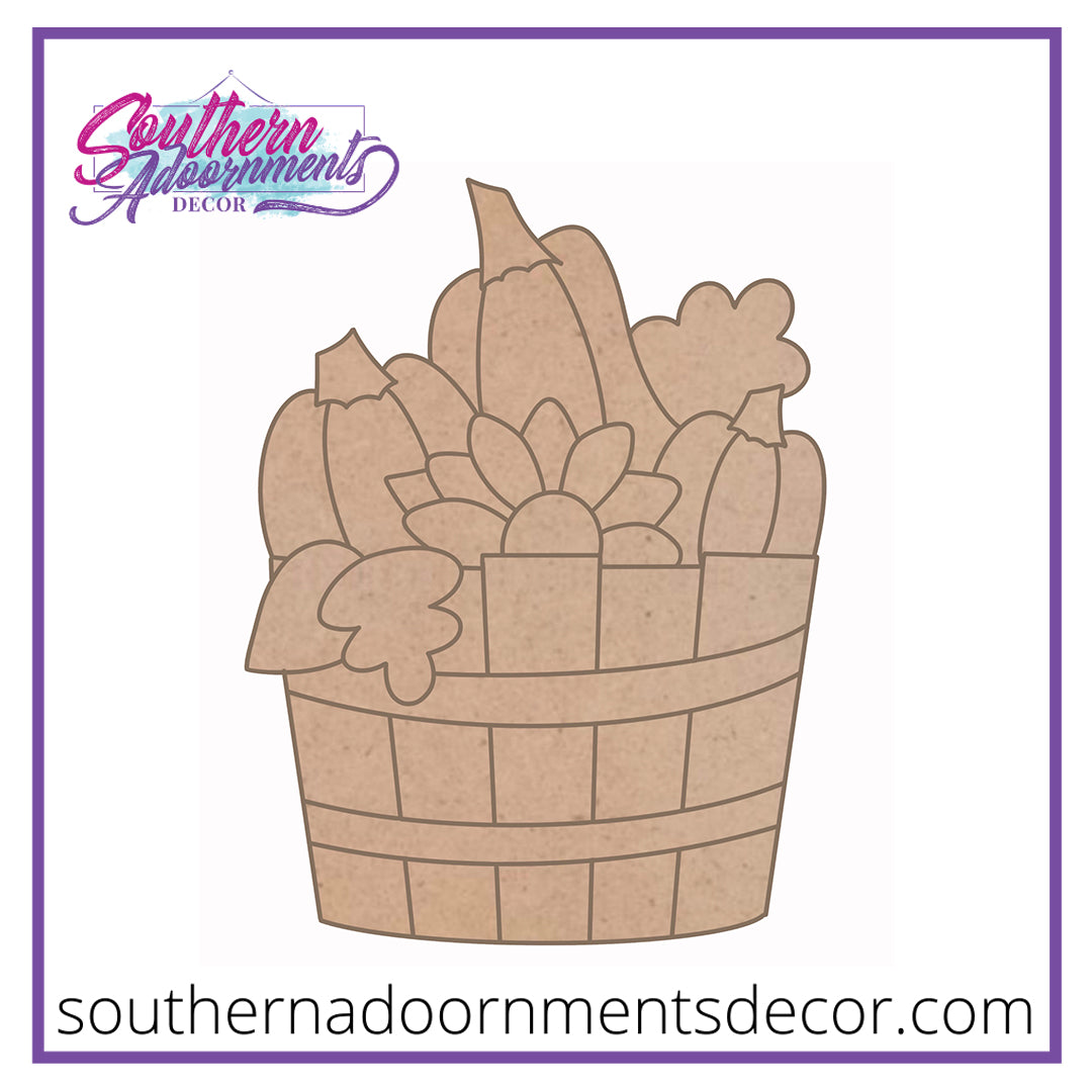 Pumpkin Sunflower Bucket Blank