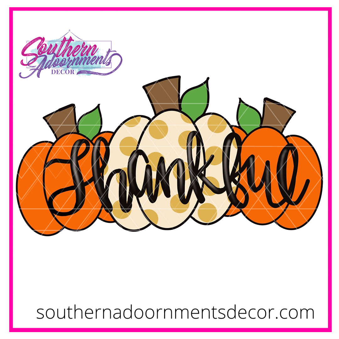 Pumpkin Trio Wooden Blank