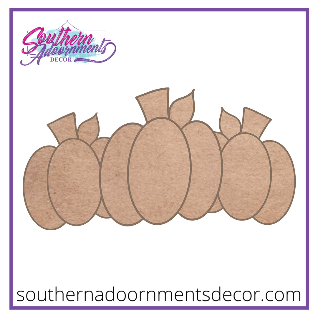 Pumpkin Trio Wooden Blank