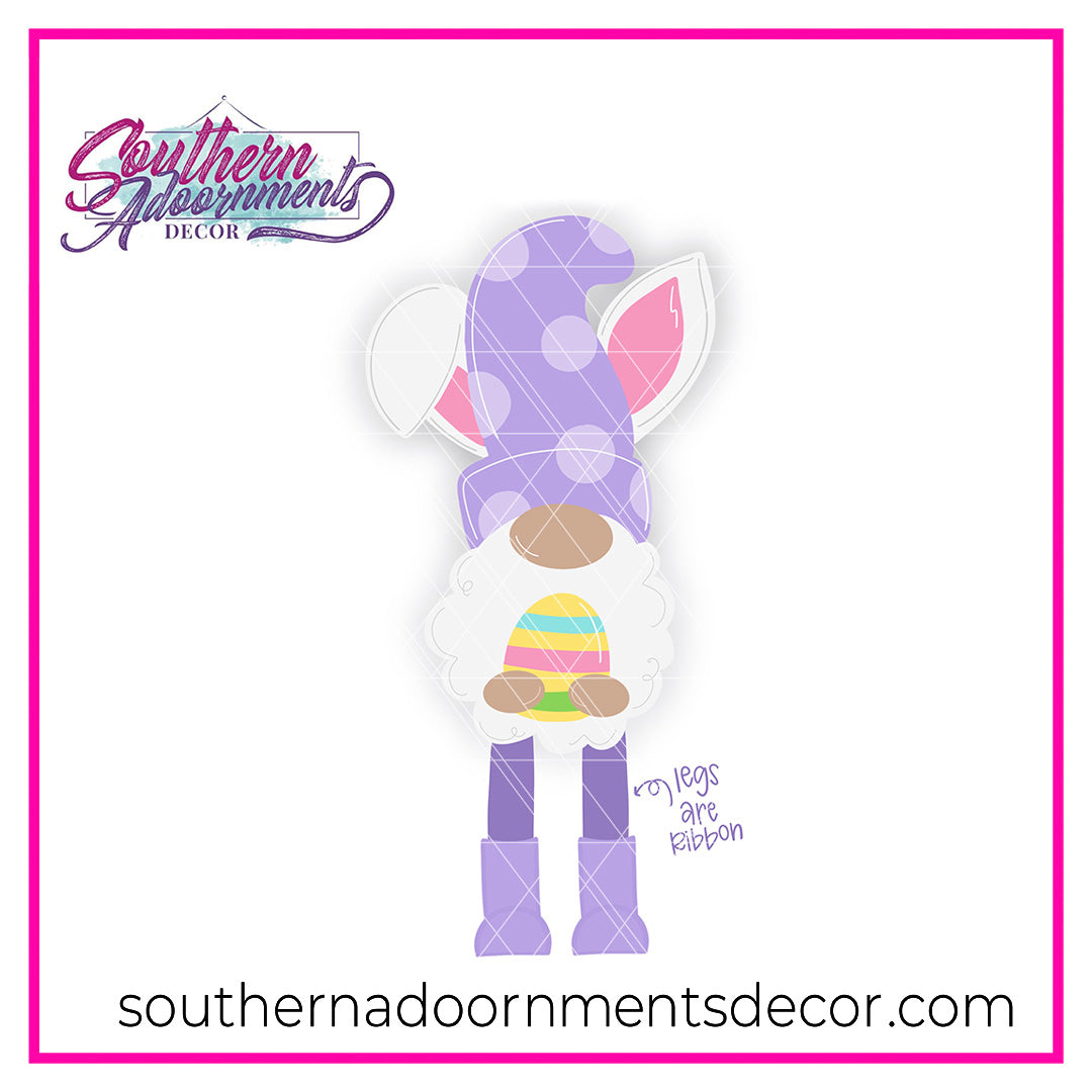 Ribbon Leg Bunny Gnome Blank