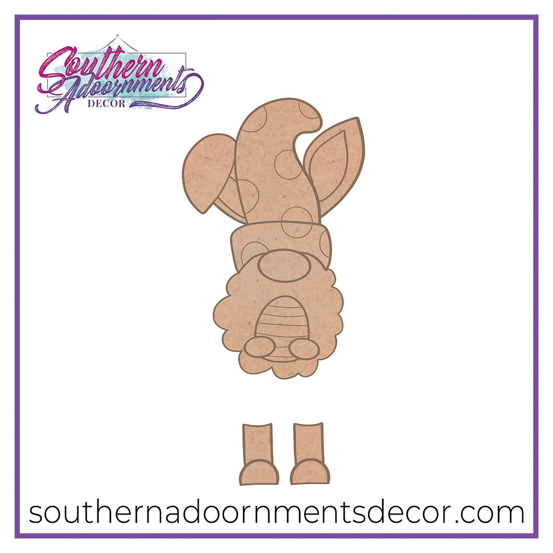 Ribbon Leg Bunny Gnome Blank