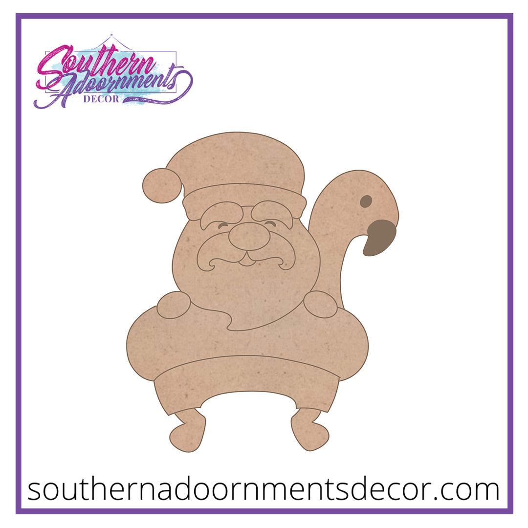 Santa Flamingo Float Blank