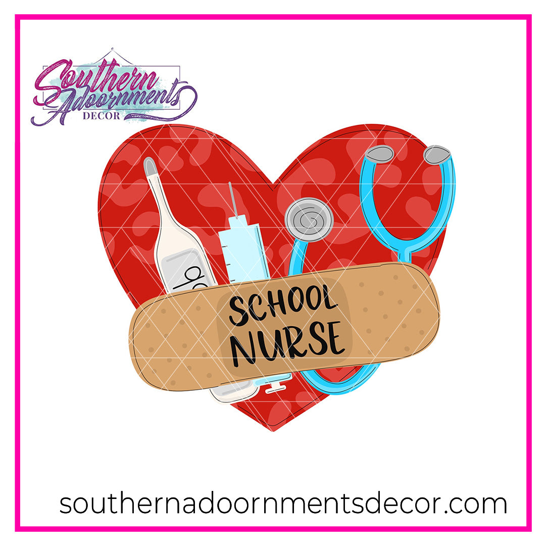 School Nurse Sign Blank