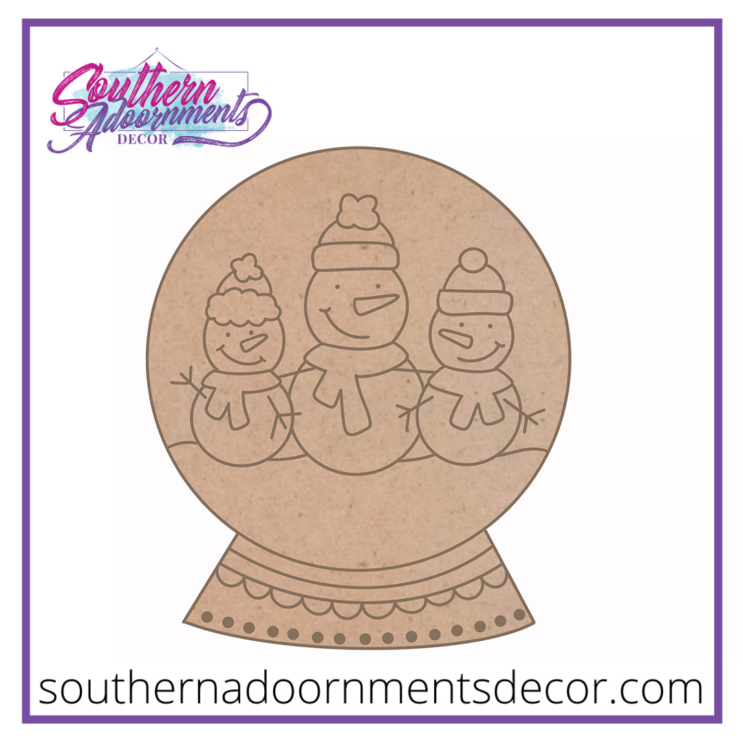 Snow Family Globe Blank
