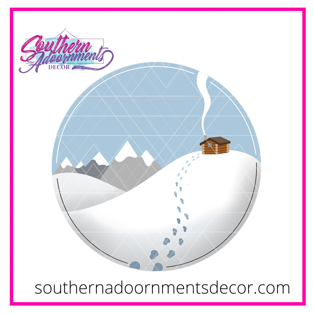 Snowy Hill Cabin Blank