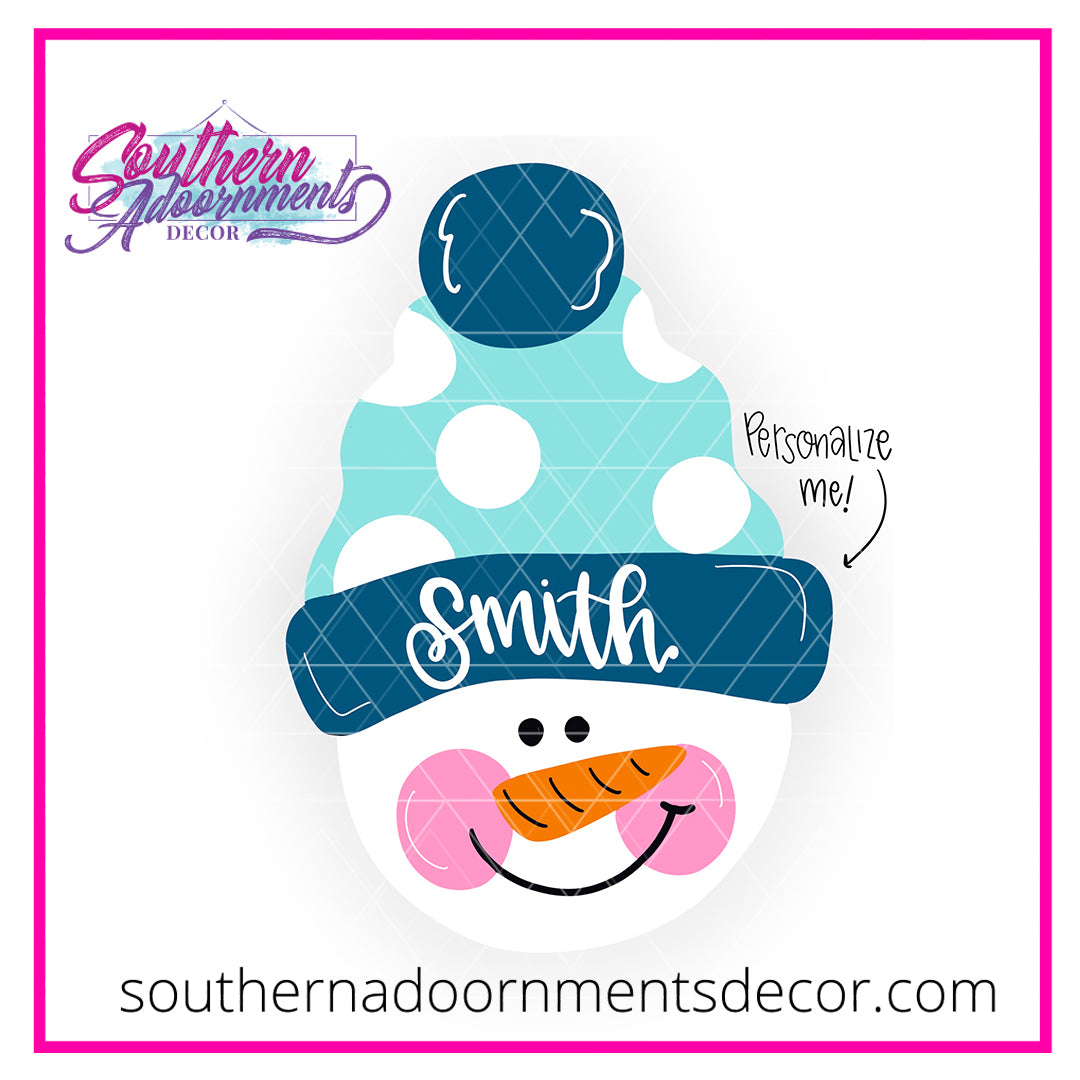 Sock Cap Snowman Blank
