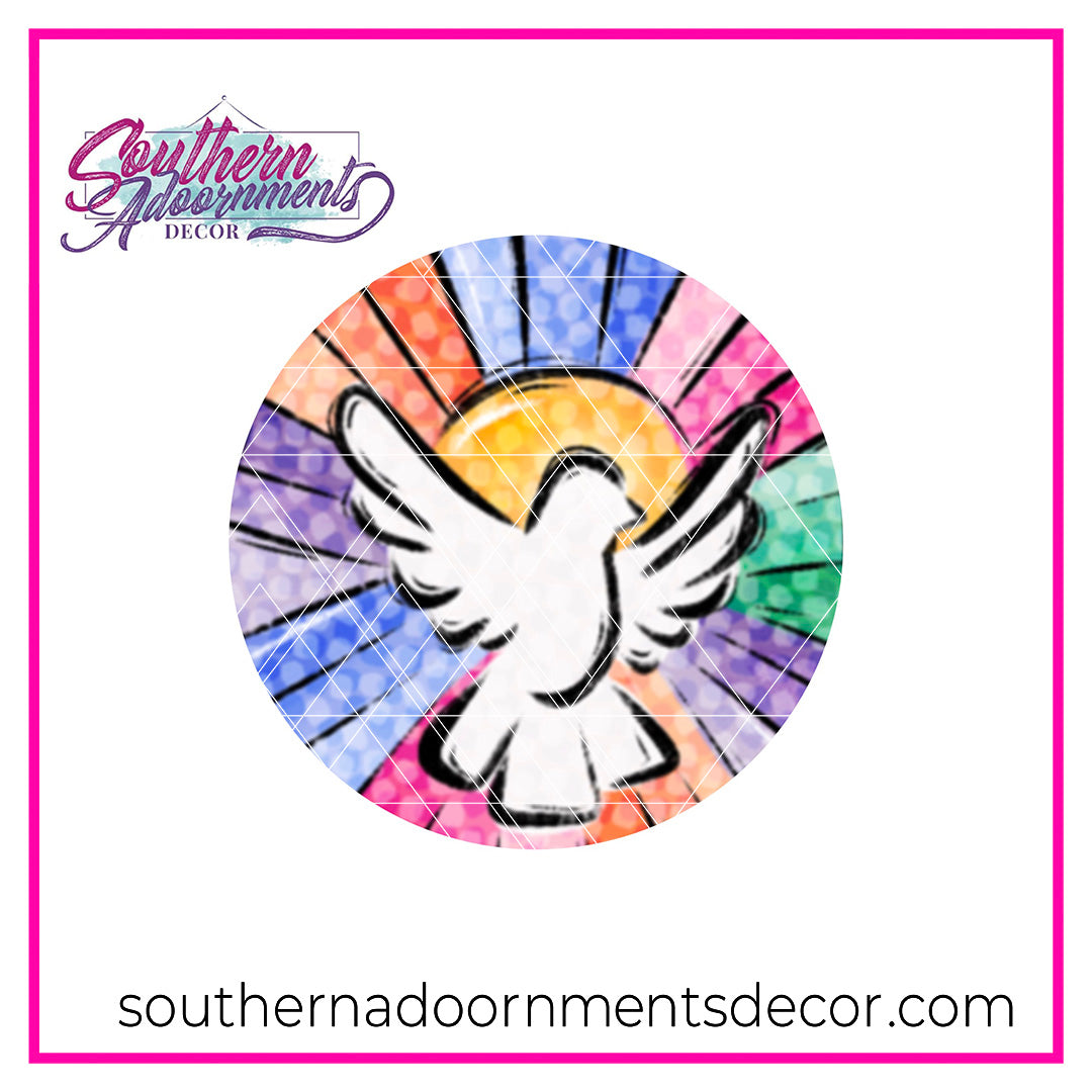 Stained Glass Dove Blank