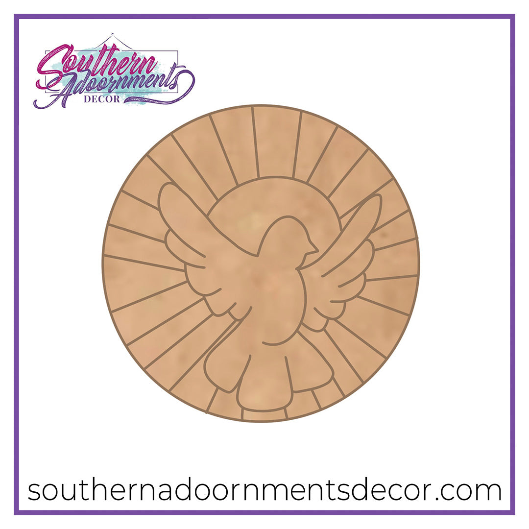 Stained Glass Dove Blank