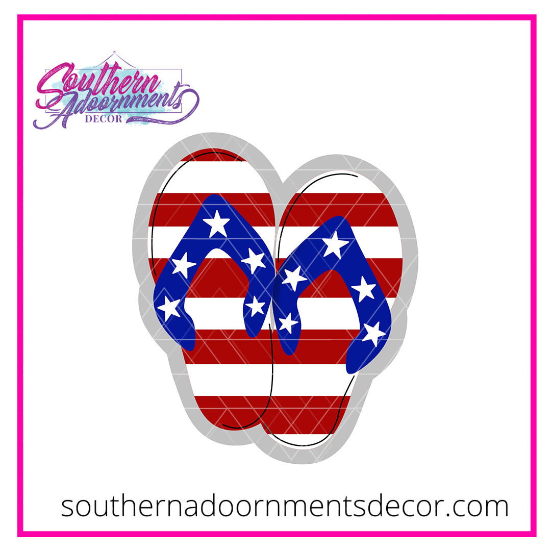 Star and Stripes Flip-flops Blank