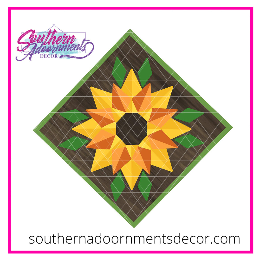 Sunflower Quilt Template & Digital Cut File – Southern Adoornments Decor sunflower-quilt-template-digital-cut-file-southern-adoornments-decor