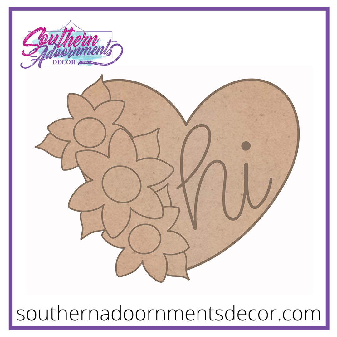 Sunflower Trio Heart Blank