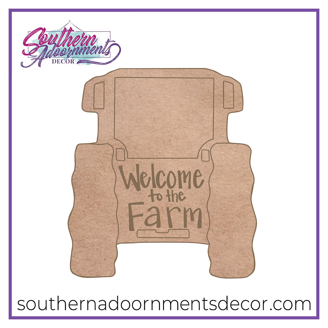 Tractor Wooden Blank