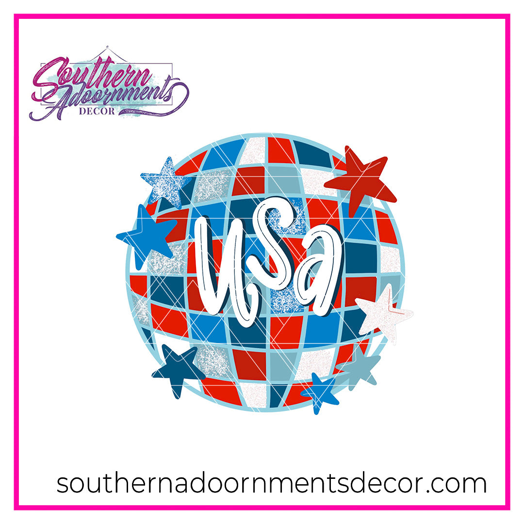 USA Disco Ball Blank