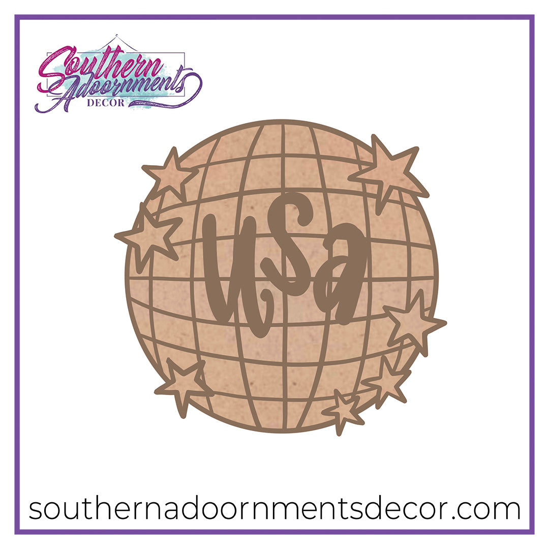 USA Disco Ball Blank
