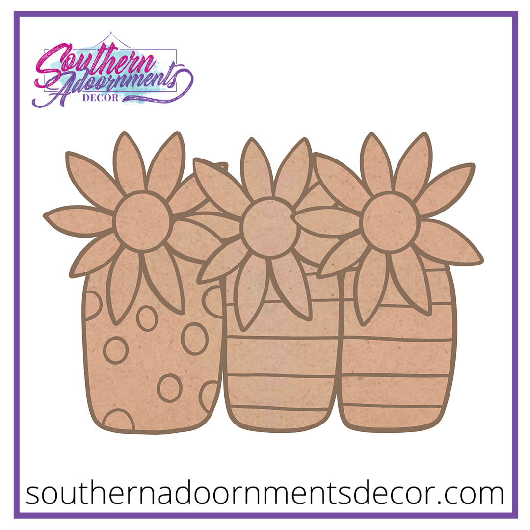 USA Sunflower Jars Blank