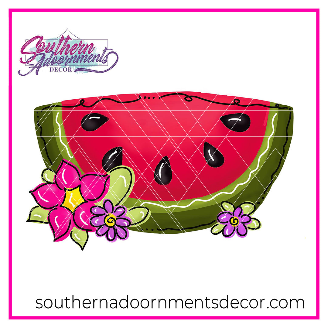 Watermelon Flowers Wooden BLANK