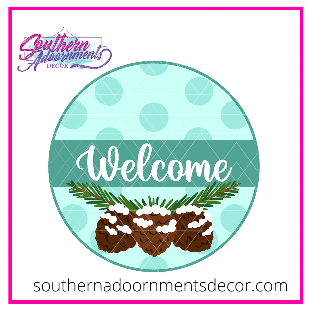 Welcome Pinecones Blank