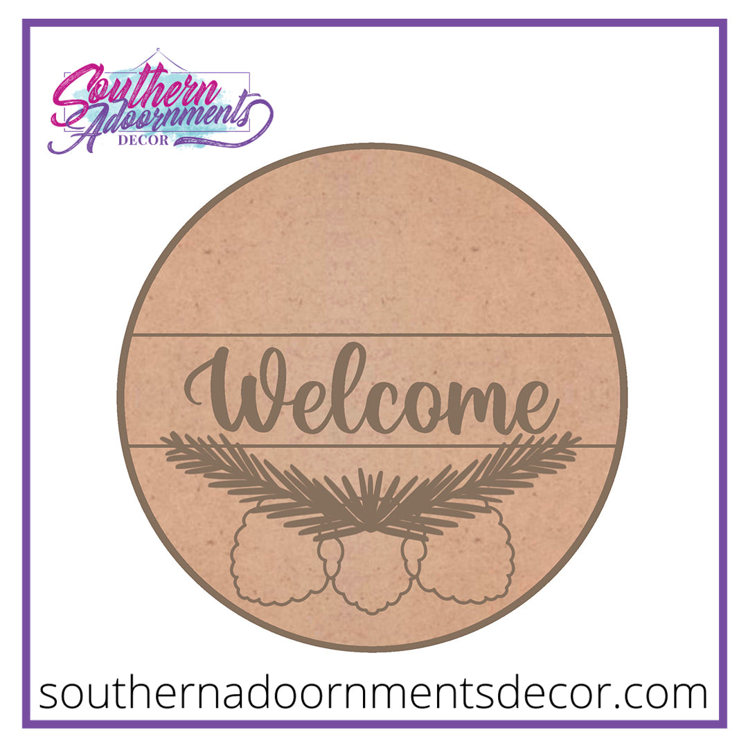 Welcome Pinecones Blank