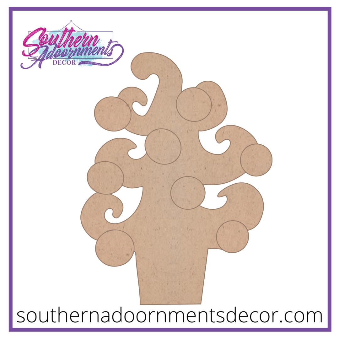 Whimsical Christmas Tree Ornament, Attachment or Door Hanger BLANK