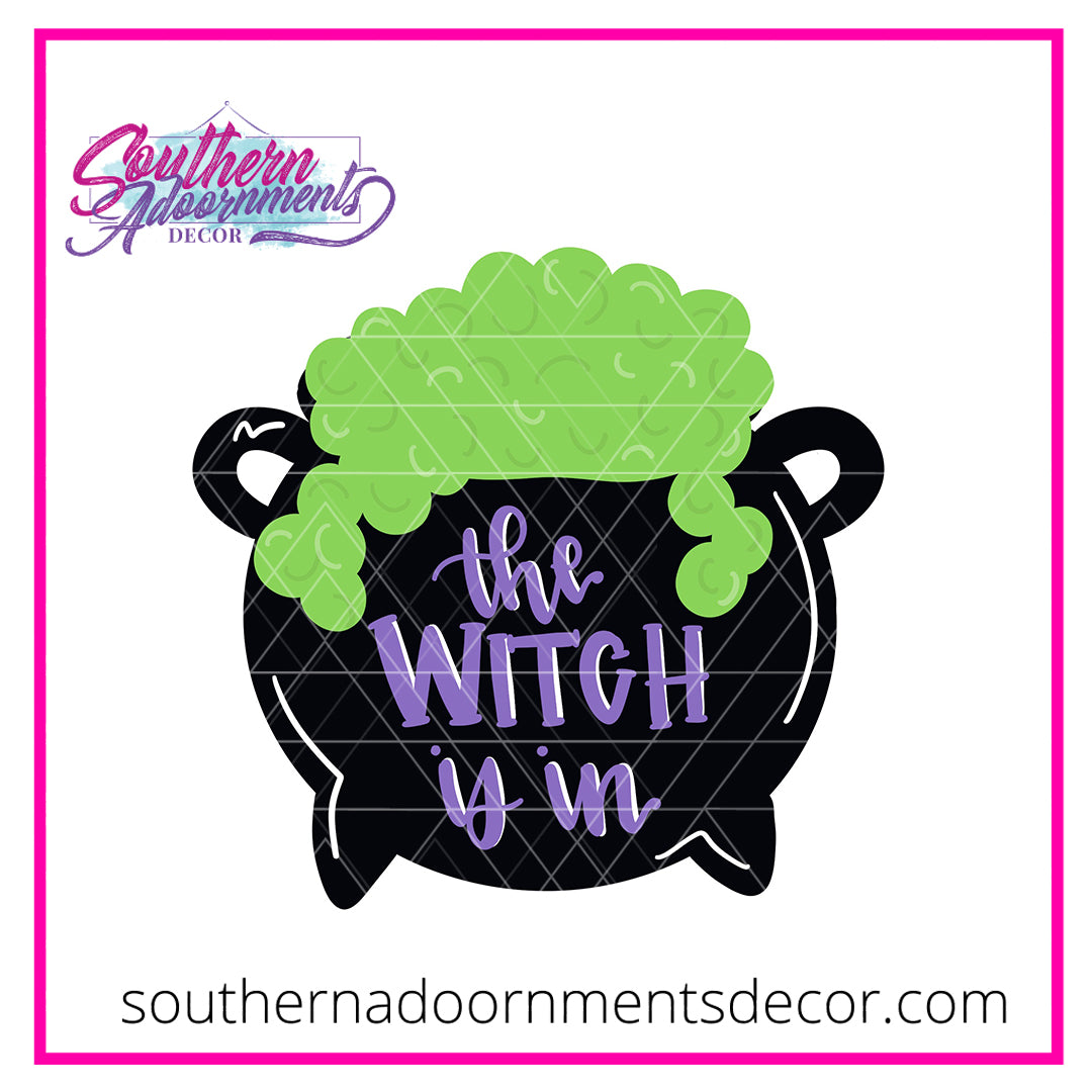 Witch Is In Cauldron Blank