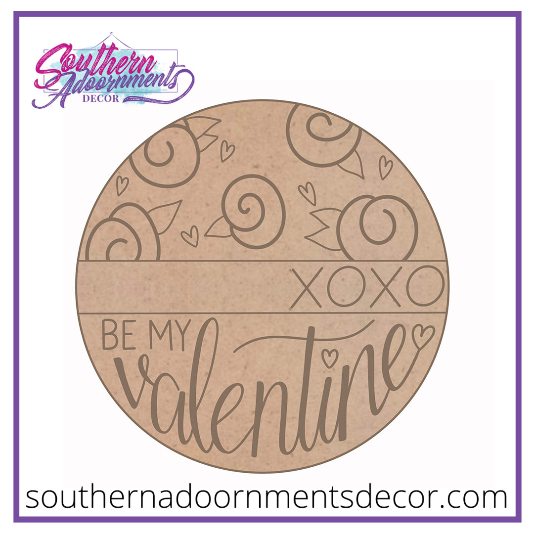 XOXO Valentine Round Blank