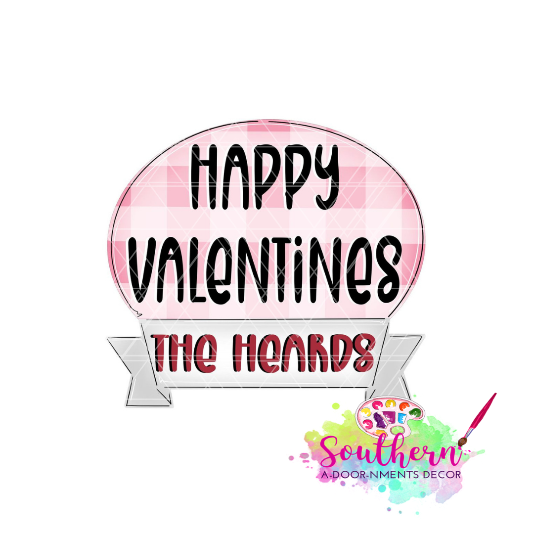 Happy Valentines Sign Blank
