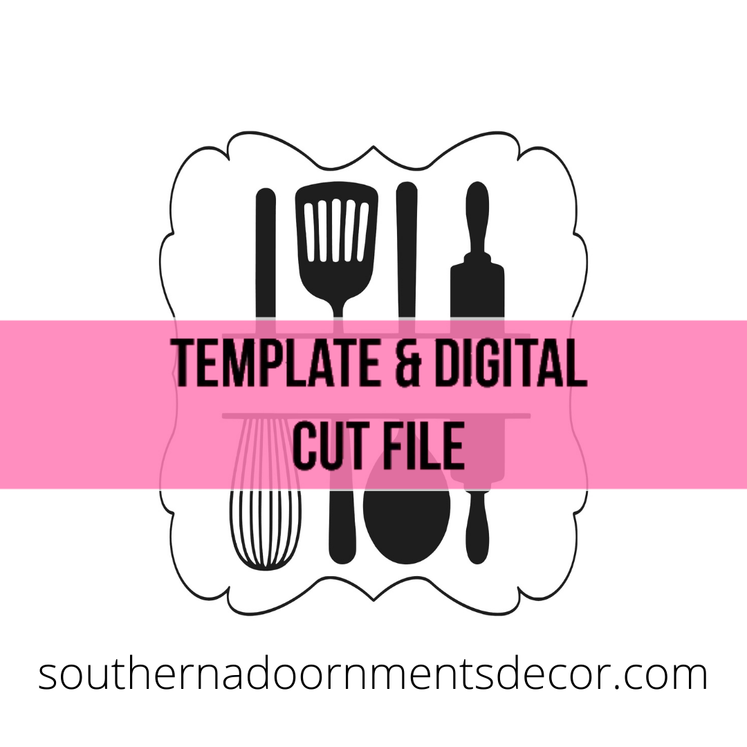 Kitchen Gadget Sign Template & Digital Cut File