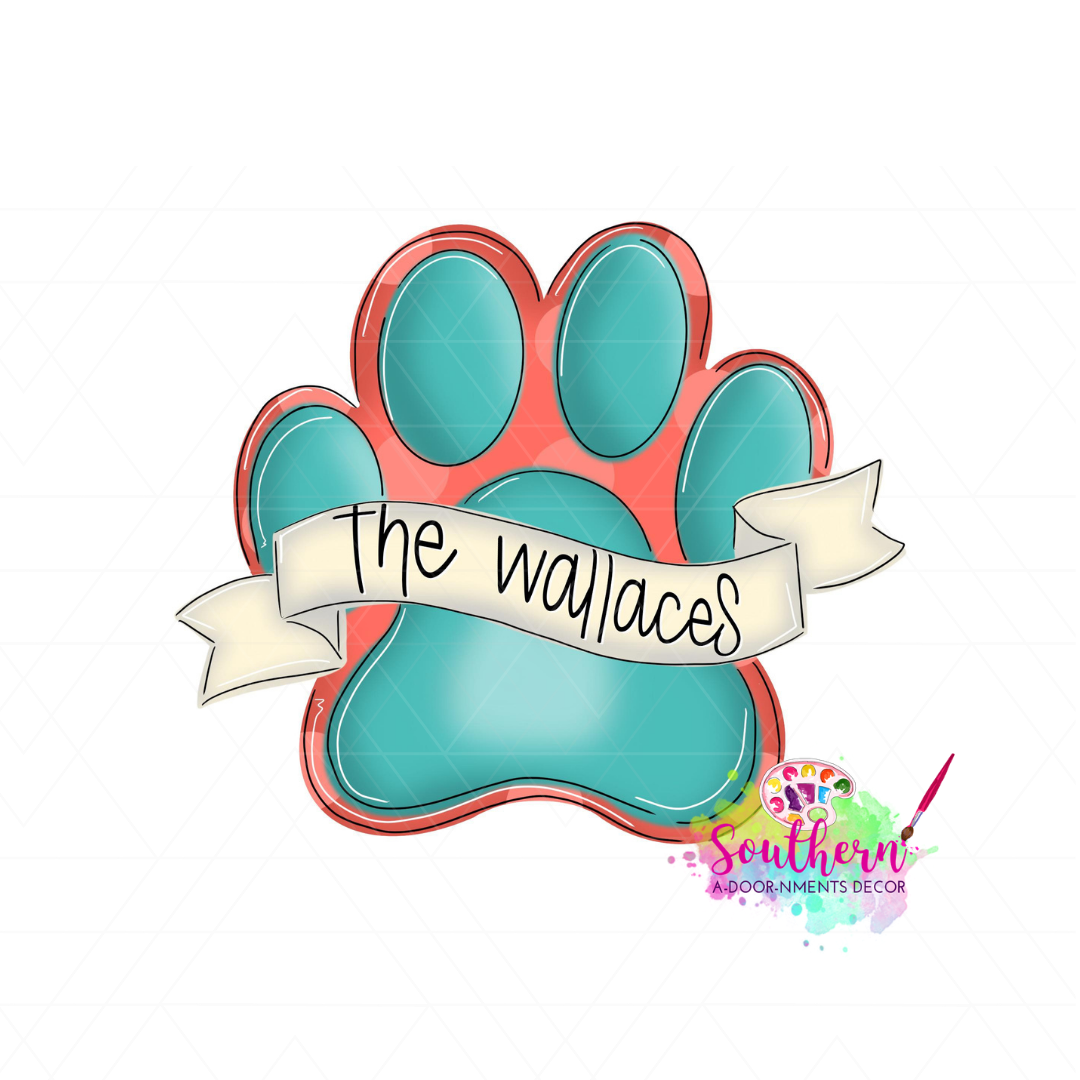 Paw Print Banner Blank