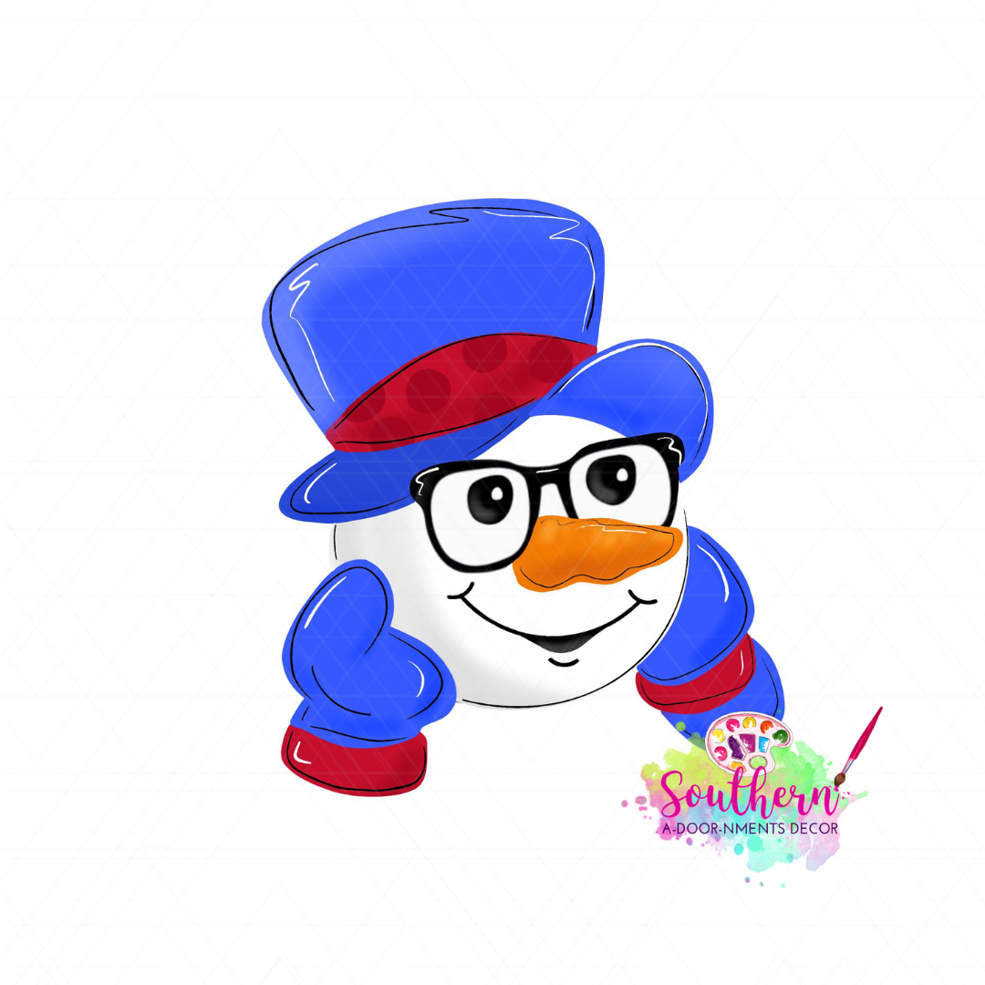 Snowman with Hat Template & Digital Cut File