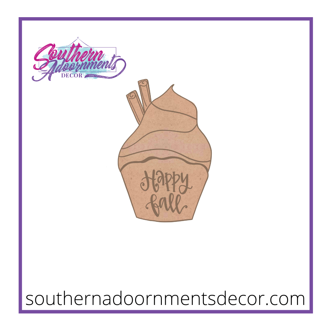 Happy Fall  Cupcake Blank