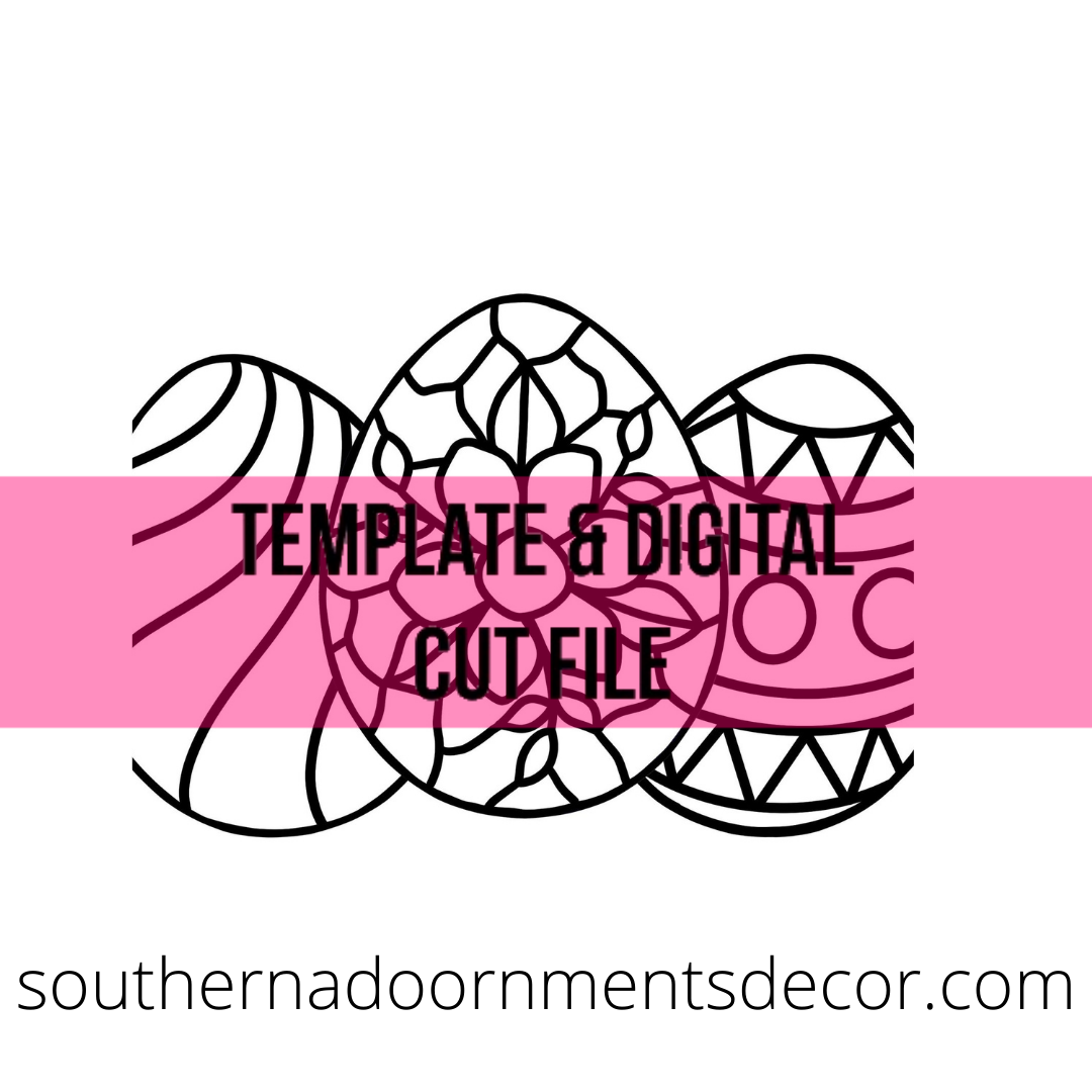 Stained Glass Eggs Template & Digital Cut File