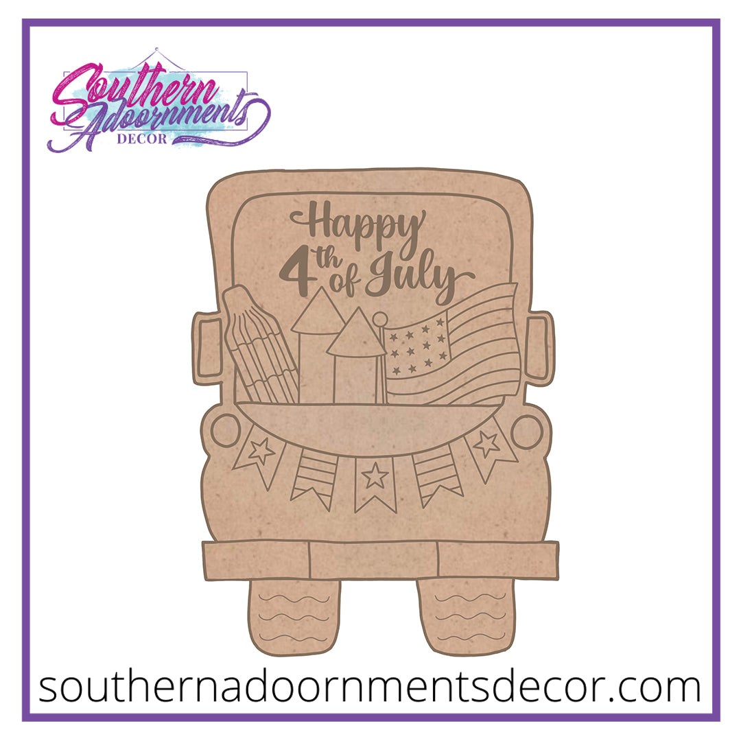4th of July Truck Rear Blank