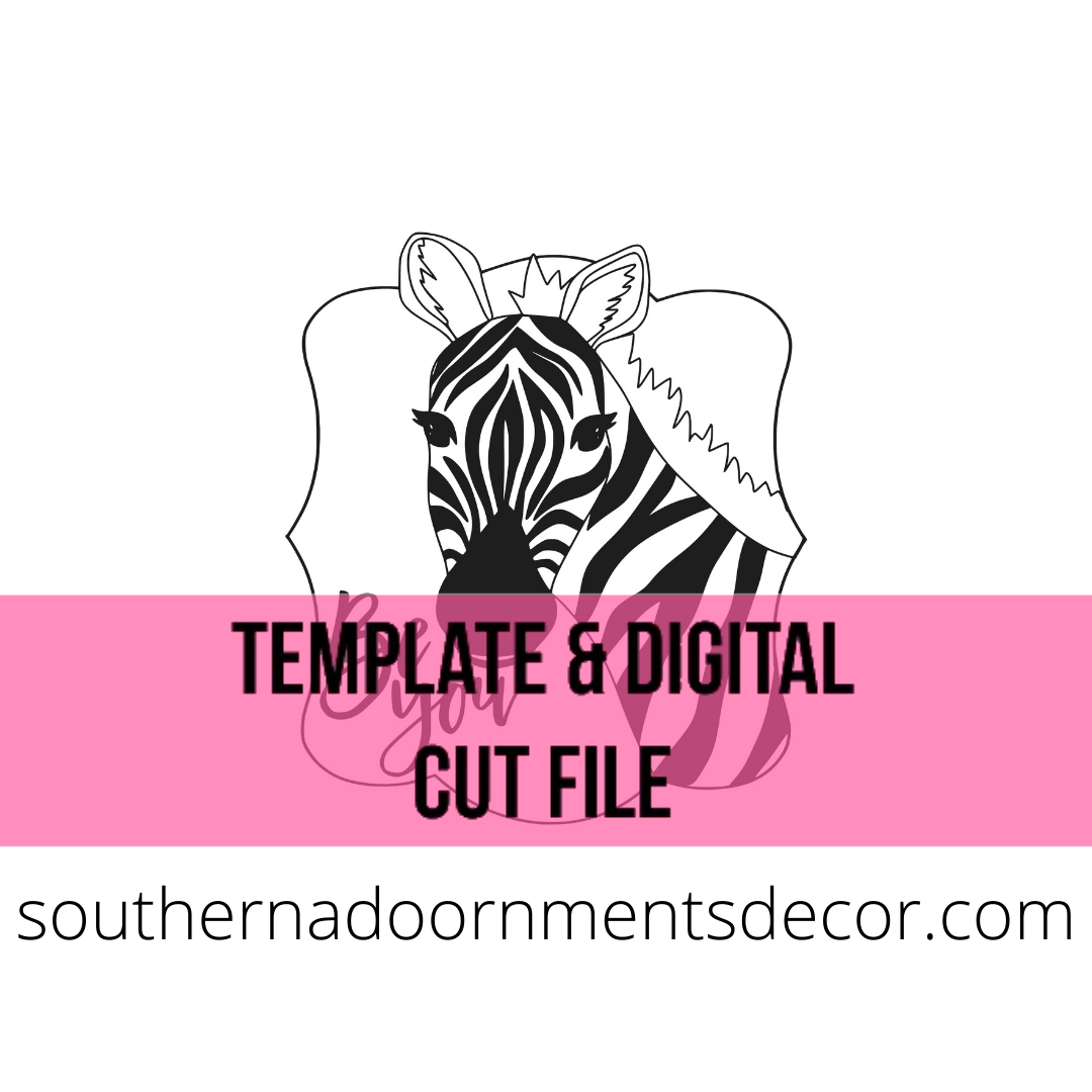 Zebra Be You Template & Digital Cut File