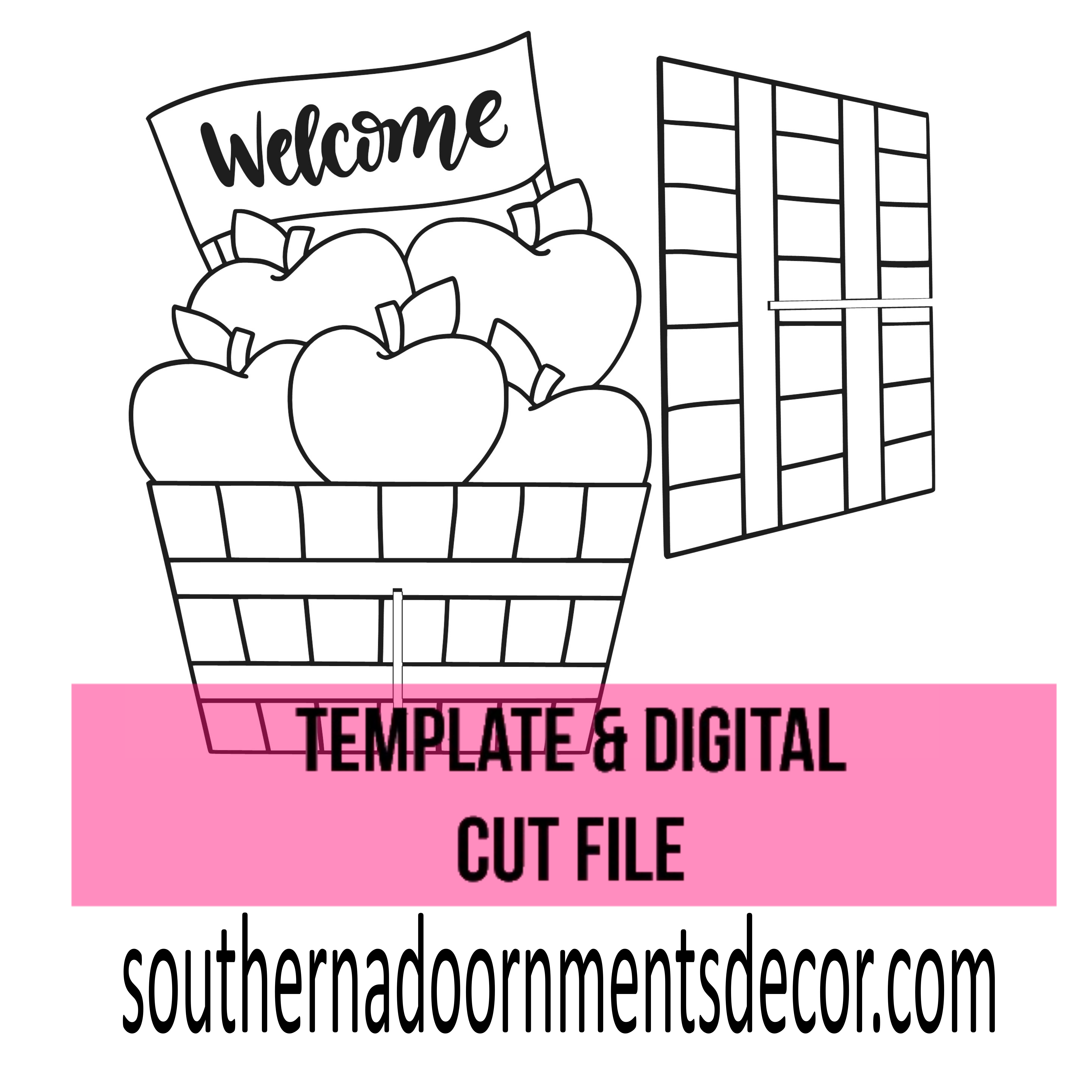 Apple Barrel Sitter Template & Digital Cut File