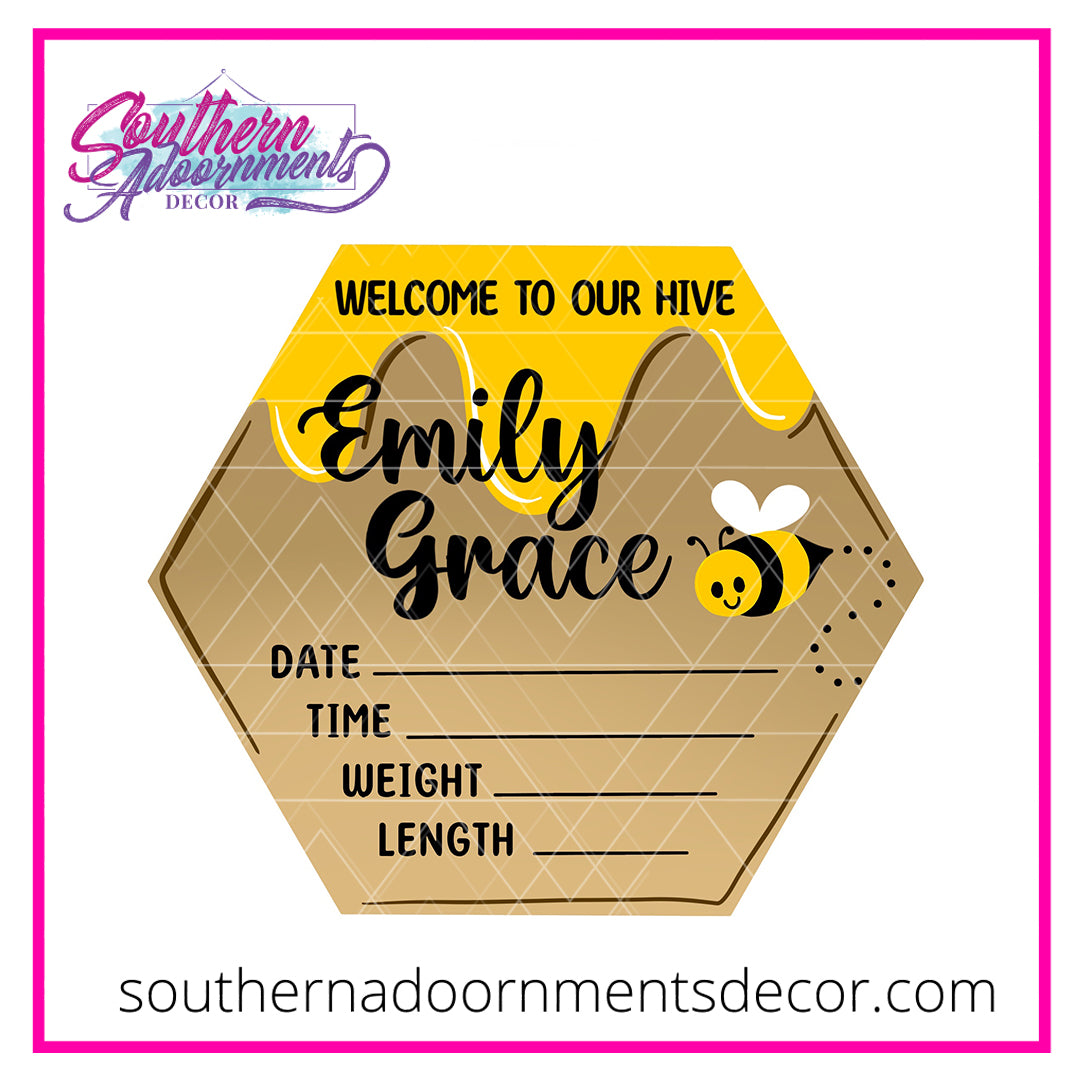 Baby Bee Welcome Blank