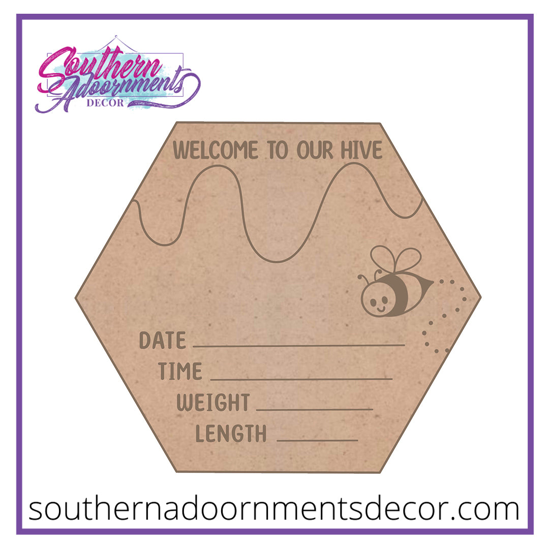 Baby Bee Welcome Blank