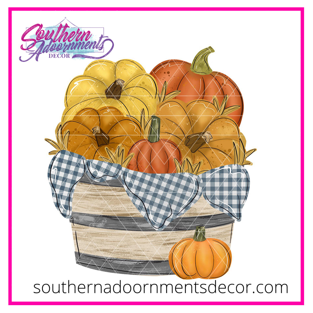 Basket of Pumpkins Blank