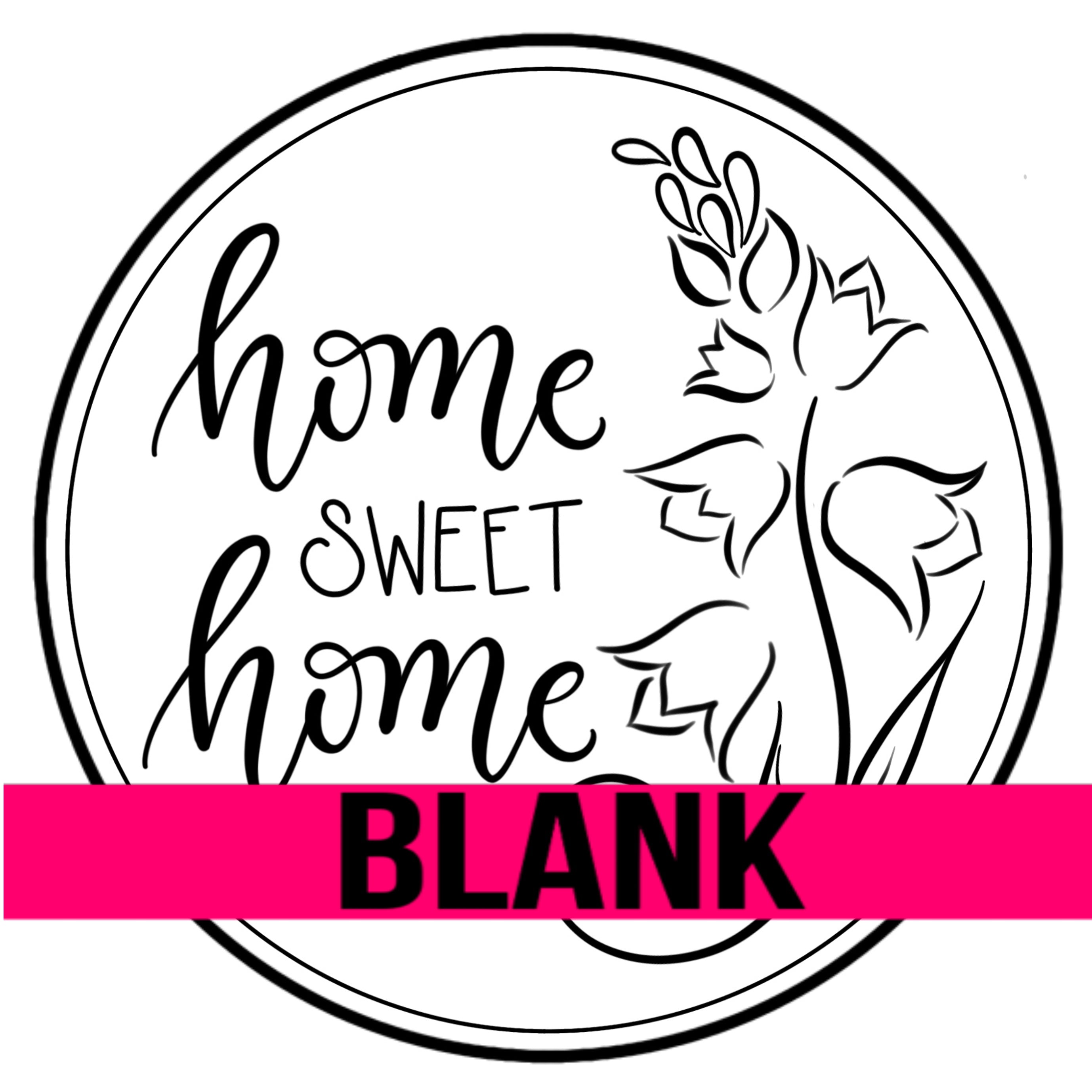 Home Sweet Home with Bluebonnets Wood BLANK