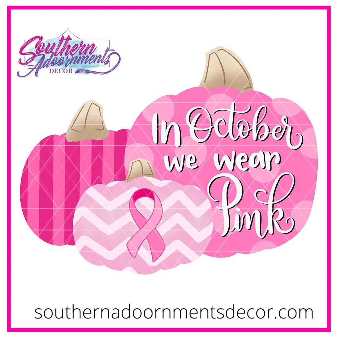 Breast Cancer Pumpkins Blank