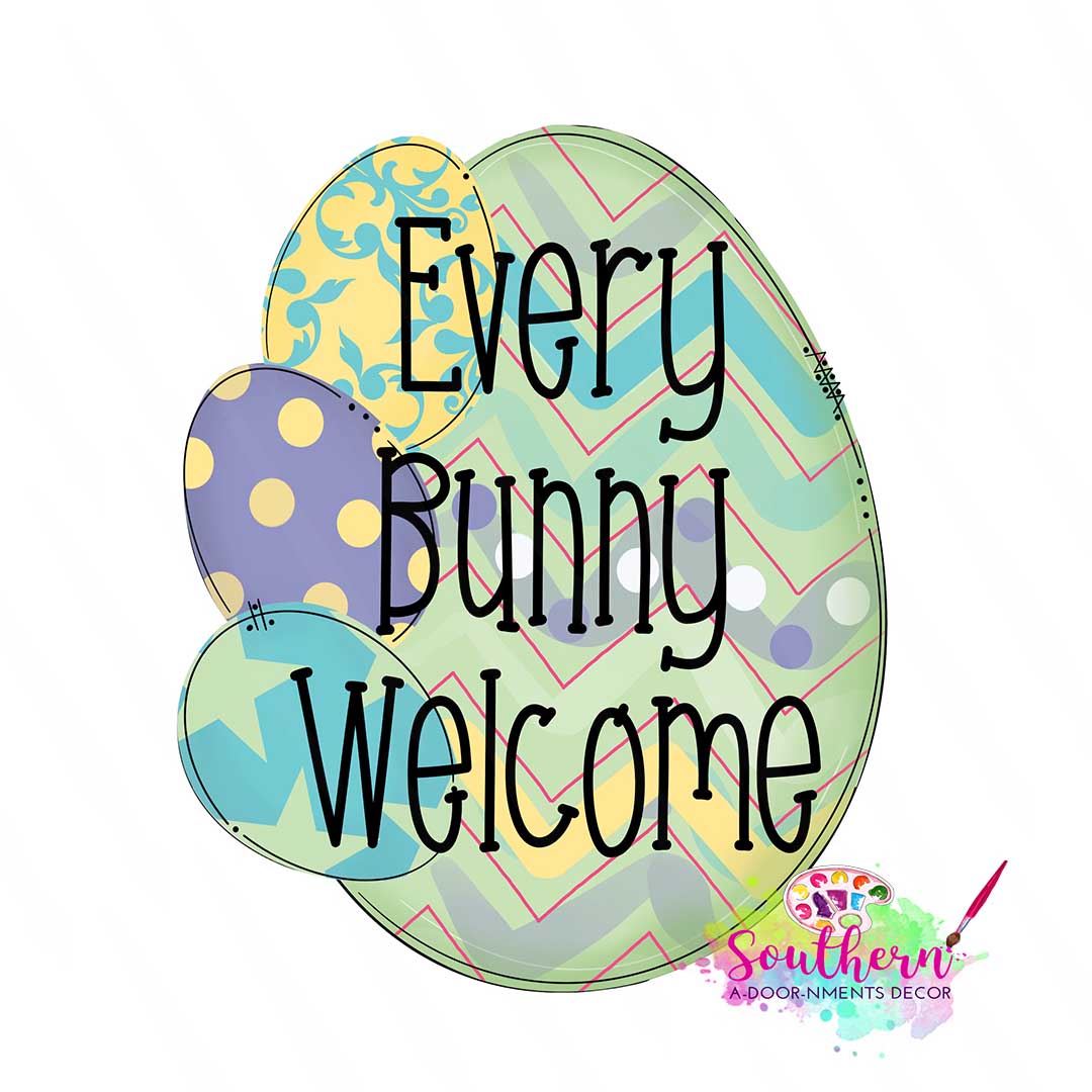 Bunny Welcome Template & Digital Cut File