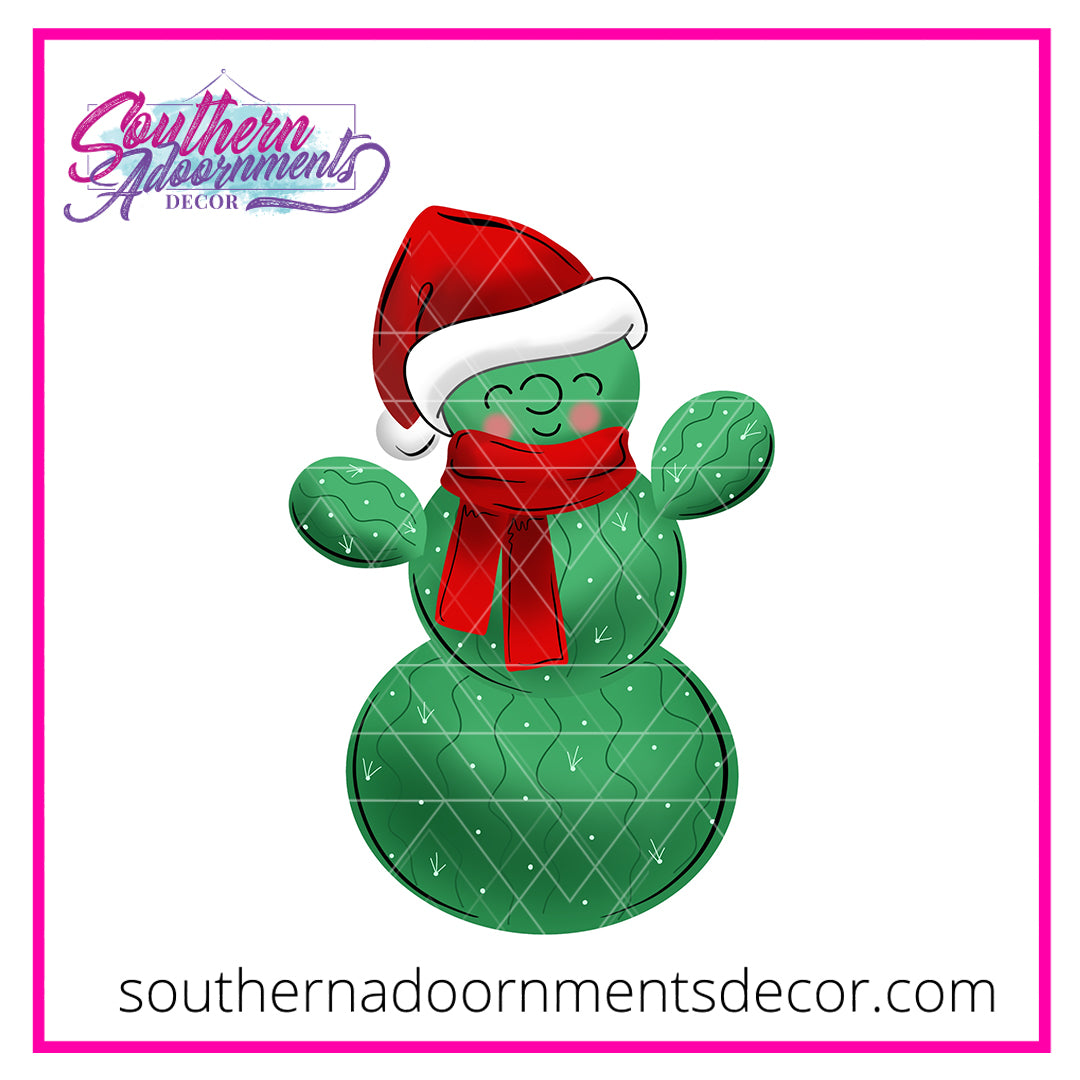 Cactus Snowman Blank
