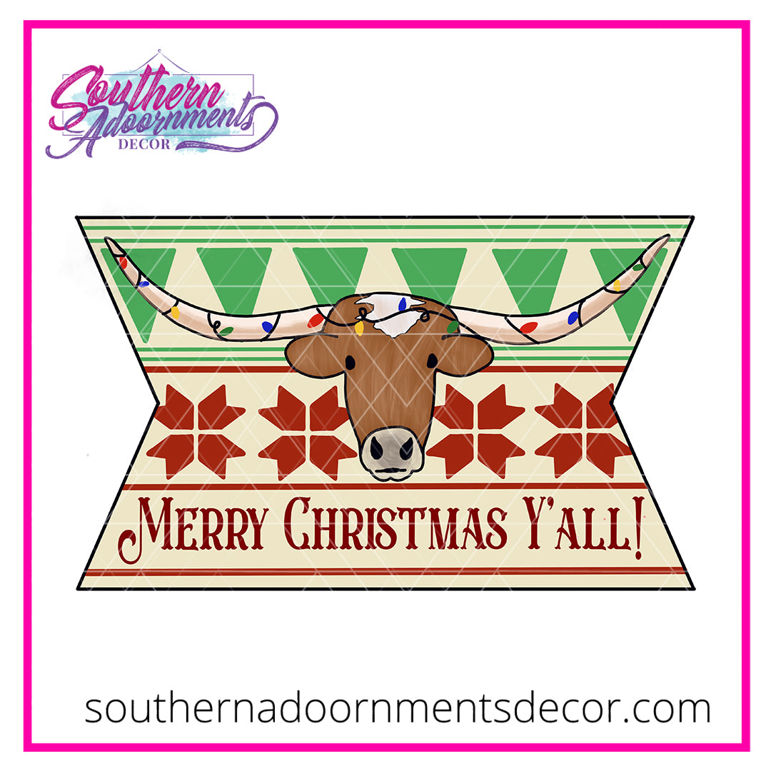Christmas Steer Blank