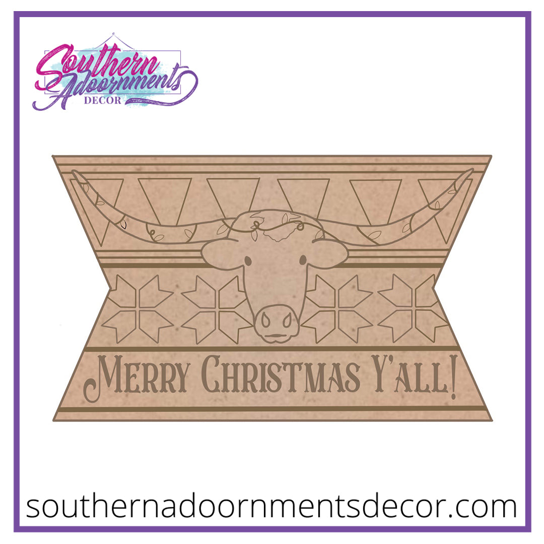 Christmas Steer Blank