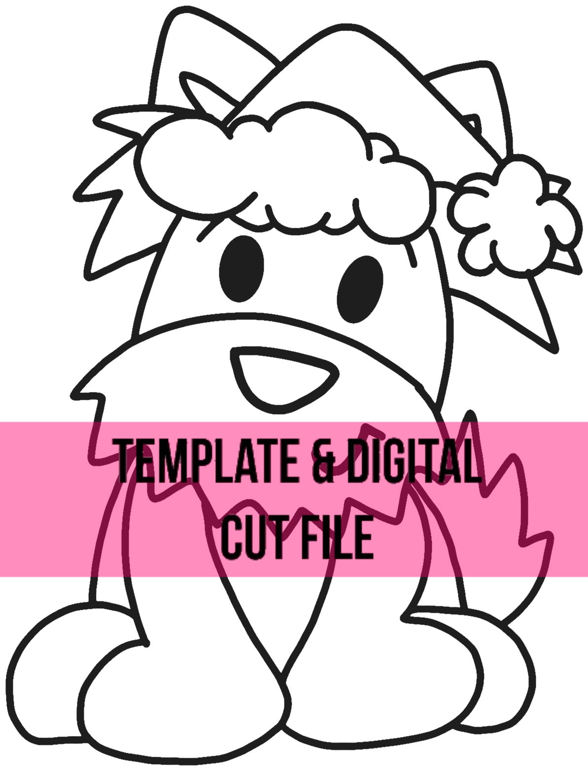 Christmas Dog Template & Digital Cut File