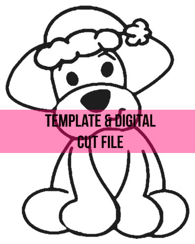 Christmas Puppy Template & Digital Cut File