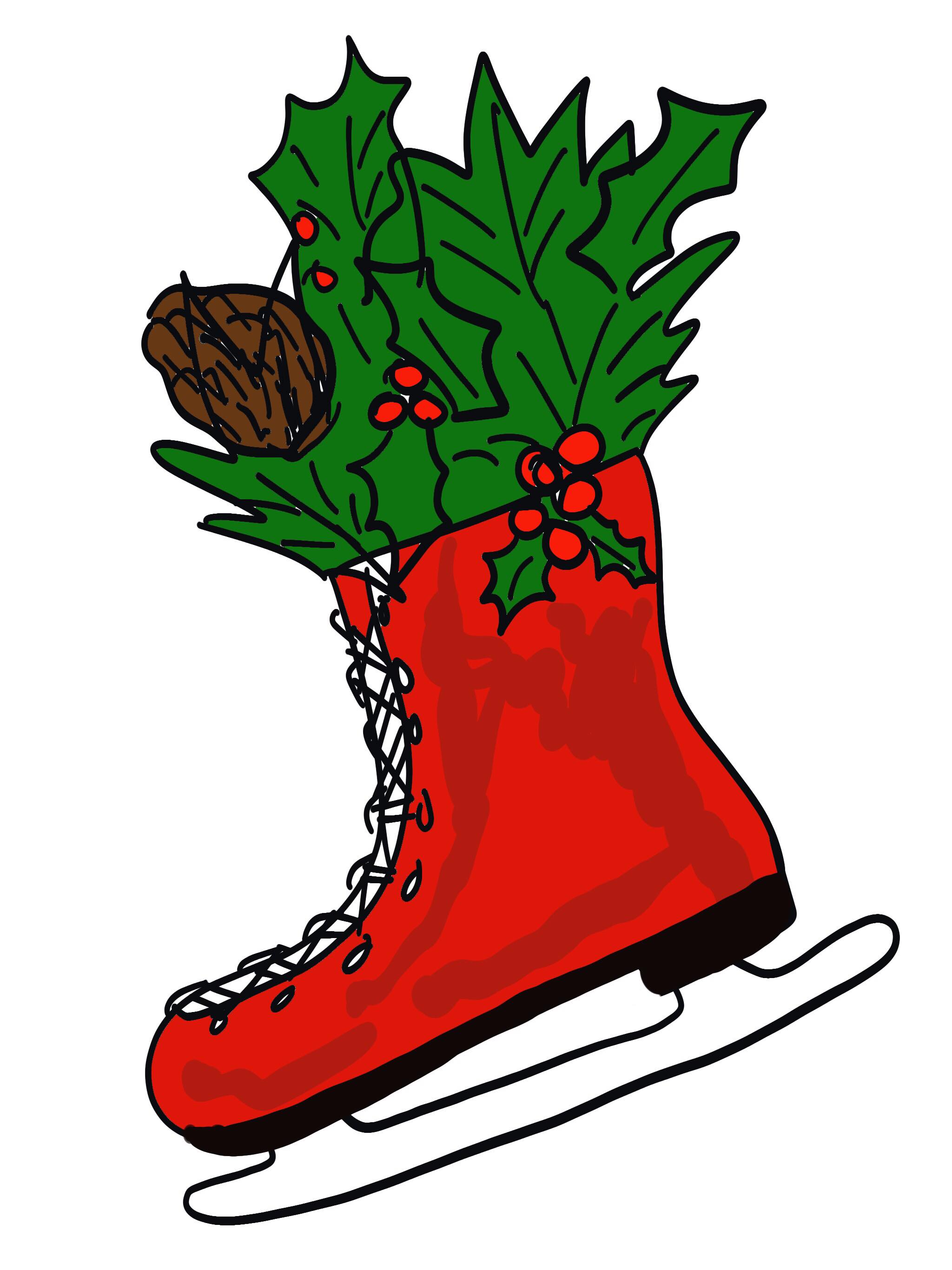 Christmas Ice Skate Wooden BLANK