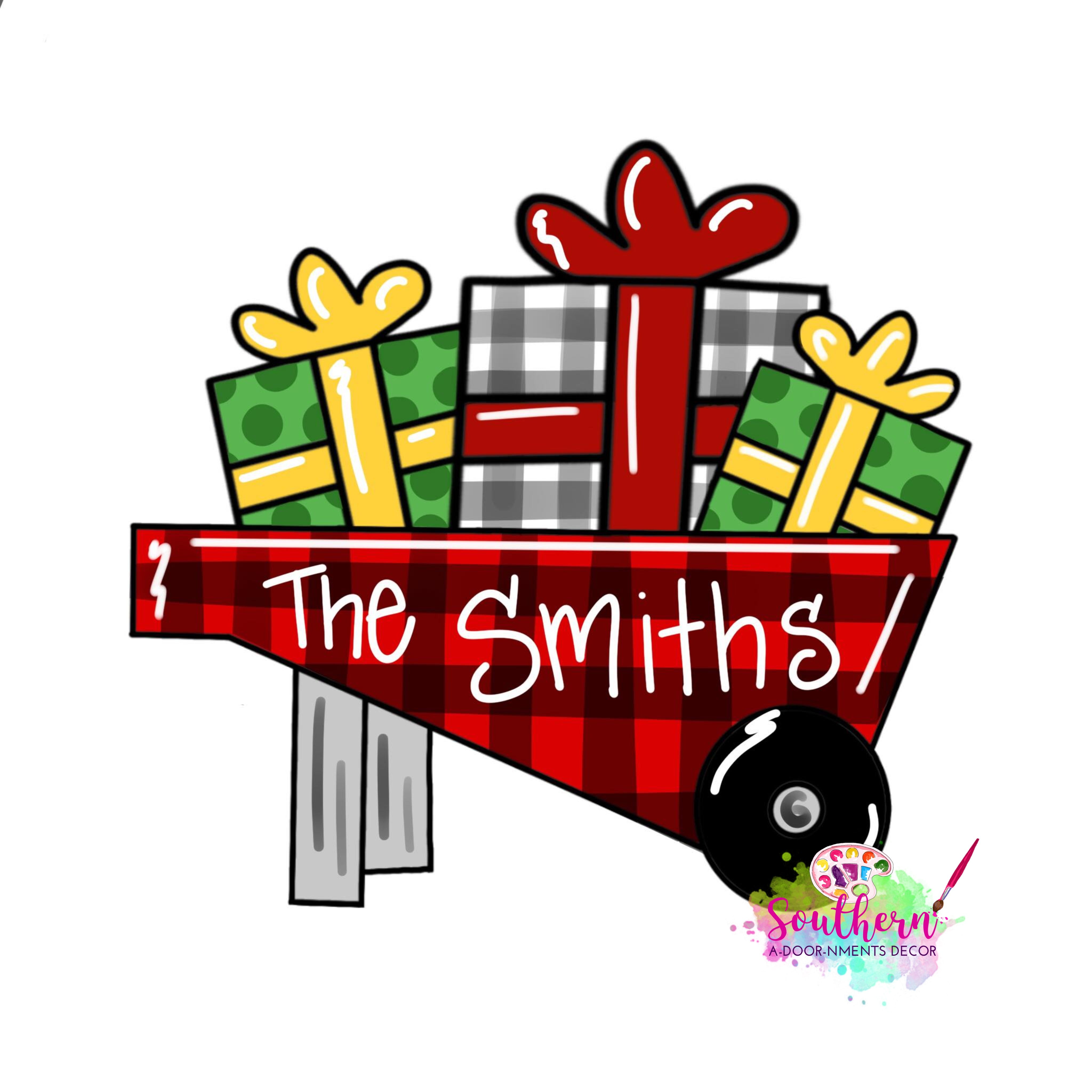 Christmas Wheelbarrow Wooden BLANK