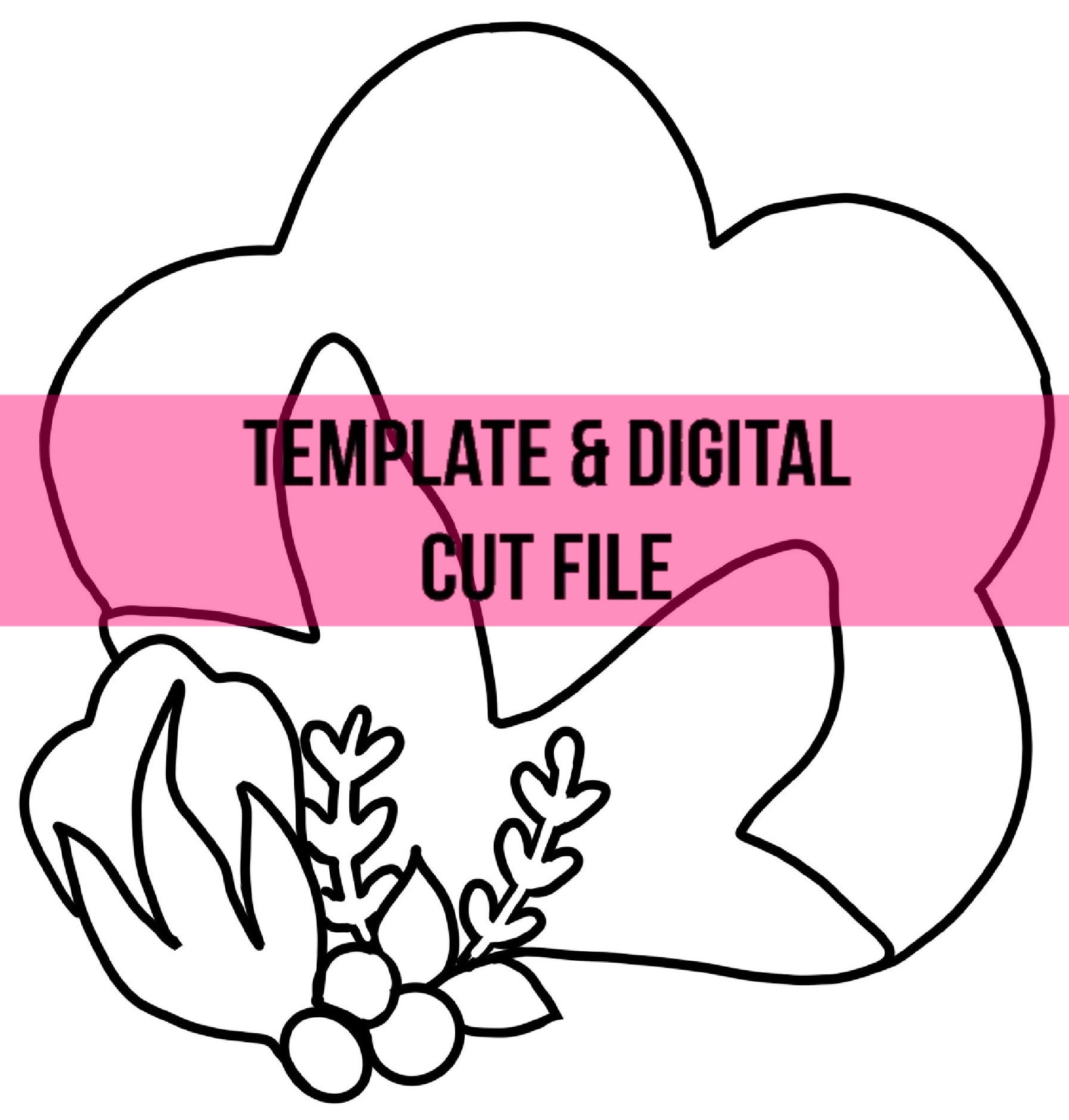 Cotton Blossom Template & Digital Cut File