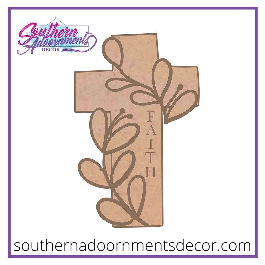 Cross with Ivy Blank