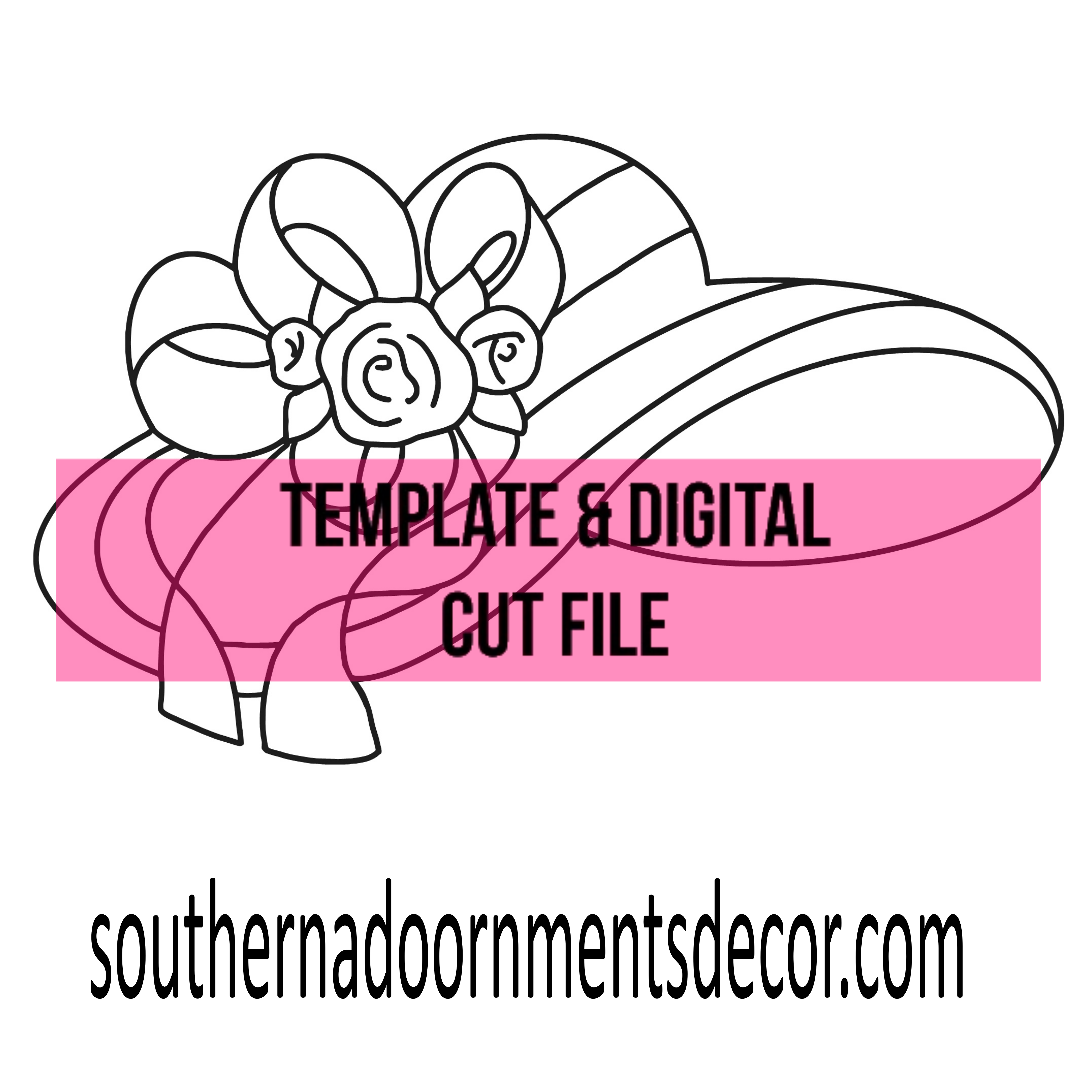 Derby Hat Template & Digital Cut File